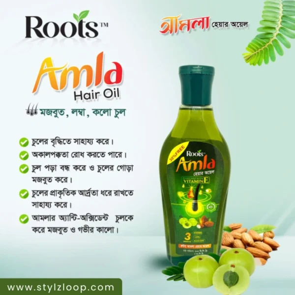 Roots Amla Hair Oil 130ml (100ml + 30% extra) - Image 3