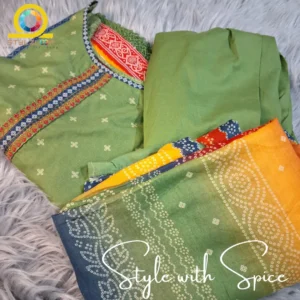 3 Piece Stitched Embroidered Suit | Bin-ST-04