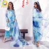 3 PC Embroidered & Embellished Printed Organza Shirt | NU-UN-COSMOS