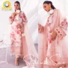 3 PC Embroidered & Embellished Printed Chiffon Shirt | NU-UN-OAKMIST