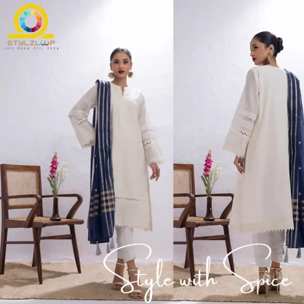 3 PC Ready to wear Embroidered Luxury Pret | LG-SK-0107