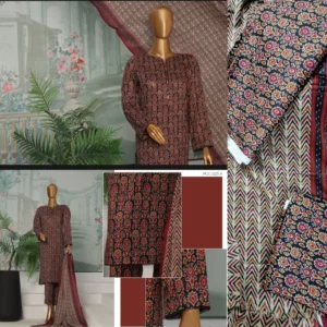 3 Piece Unstitched - Platinum Co-Ords Digital Printed Suit-04