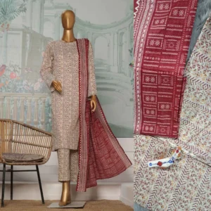 3 Piece Unstitched - Platinum Co-ords Digital Printed Suit-02