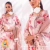 3 PC Embroidered & Embellished Printed Chiffon Shirt | NU-UN-OAKMIST - Image 3