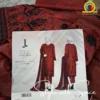 3 PC J. MAROON IMPURE SILK UNSTITCHED | JLAWN-UN-04 - Image 4