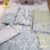 3 Piece Semi-Stitched Fancy Embroidered Chiffon Shirt | CALA-UN-05 - Image 4