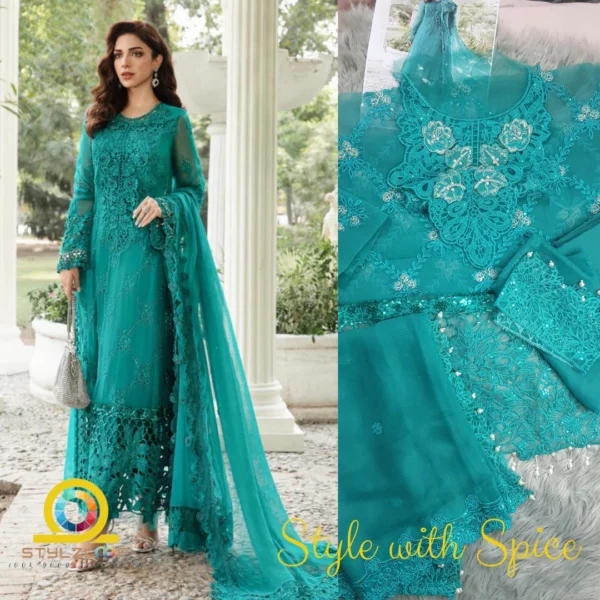 3 Piece Unstitched Chiffon Fancy | CF-UN-09