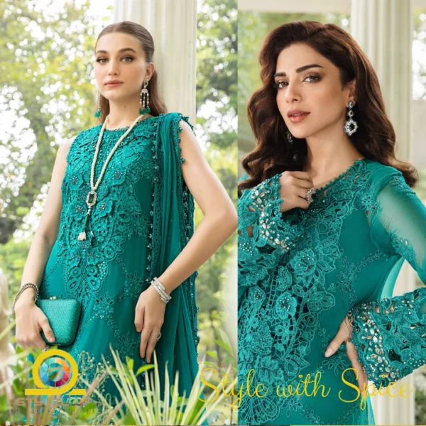 3 Piece Unstitched Chiffon Fancy | CF-UN-09 - Image 2
