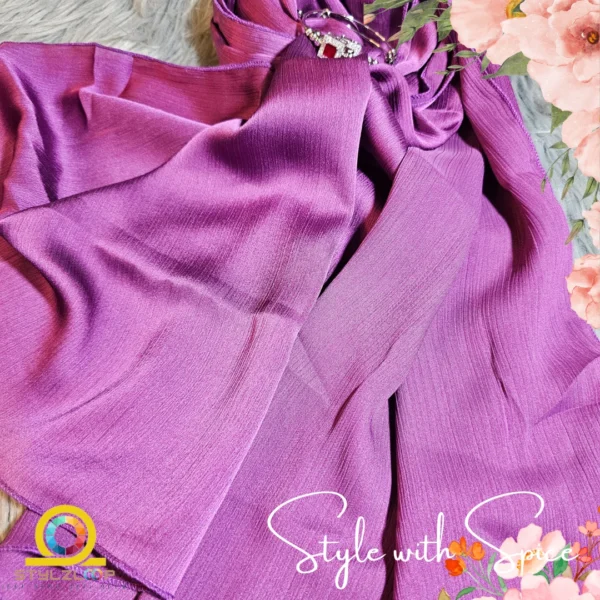Muna Silk Hijab 72x30 Inches| Muna-HJ-01 - Image 2