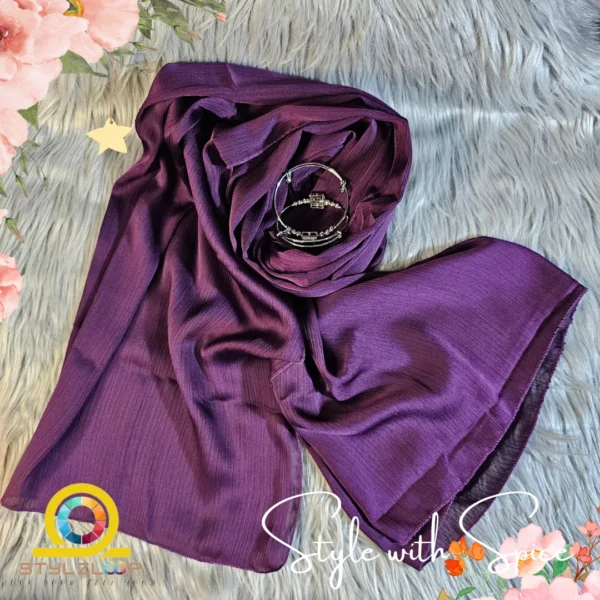 Muna Silk Hijab 72x30 Inches| Muna-HJ-01 - Image 8