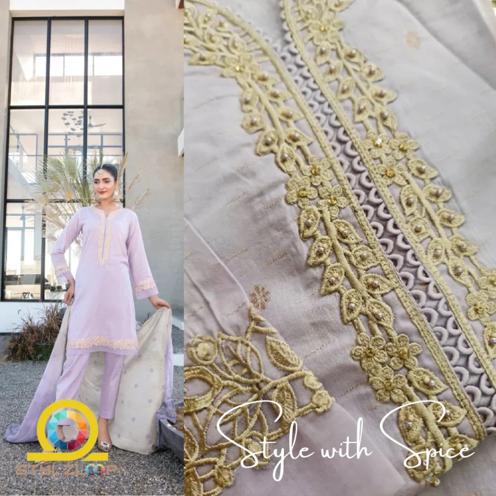3 Piece Stitched Elegant Lawn Collection | Calafia-ST-03