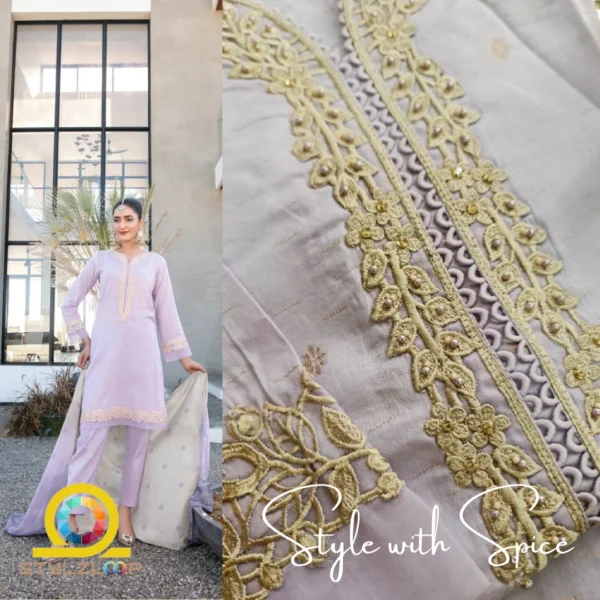 3 Piece Stitched Elegant Lawn Collection | Calafia-ST-03