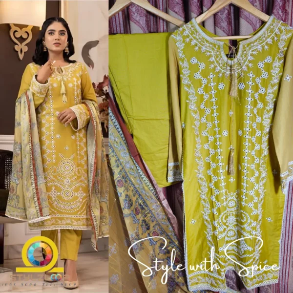 BAHAR Stitched Festive Lawn 2024 BY READY WEAR