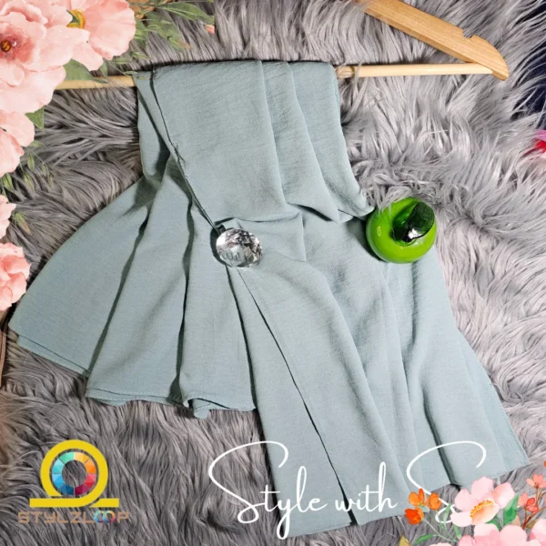 CY Crinkle Hijab 80x30 Inches| CY-HJ-02 - Image 2